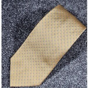 Brooks Brothers Makers Tie 4"W X 58"L jacquard weave Pure Silk Made In USA,Gold